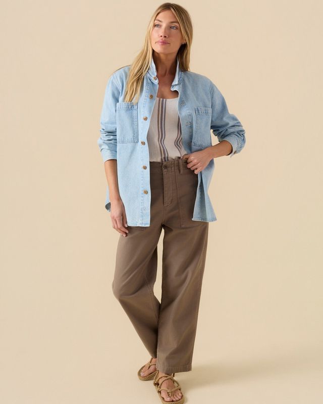 OK The Canyon Shacket - Women - worn Indigo