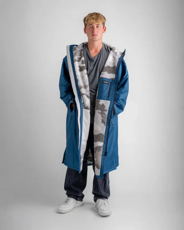 Dryrobe Advance Long Sleeve - Deep Sea Blue Camo - RECYCLED